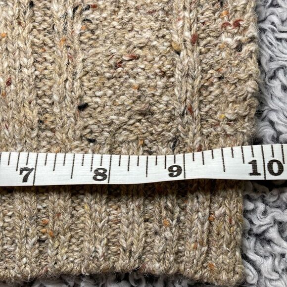 Oatmeal Wool Blend Scarf 11 x 60 - Picture 5 of 8